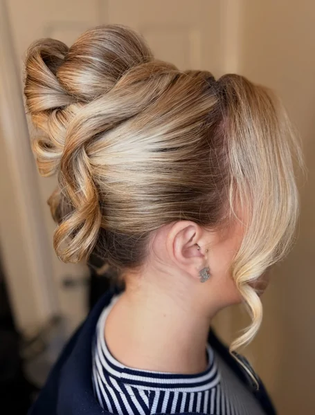 Classy High French Roll Updo