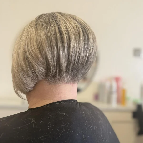 Gray Graduated Stacked Bob