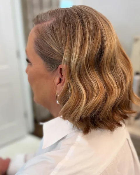 Retro Finger Wave Bob in Copper Blonde