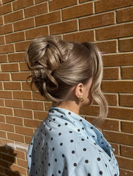 High Twisted Updo with Face Wave