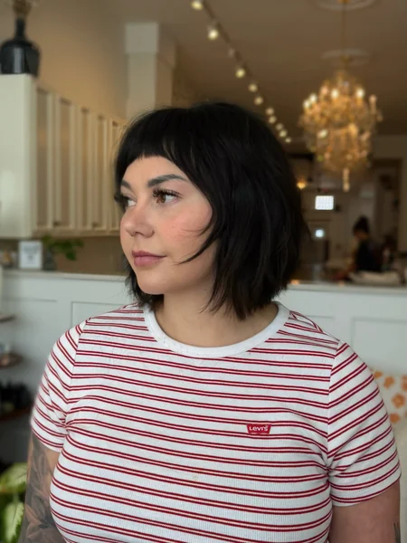 Choppy Baby Bob for Round Faces
