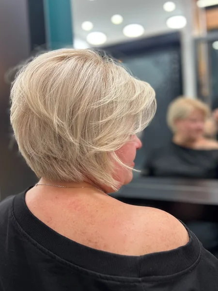 Feathered Platinum Bob