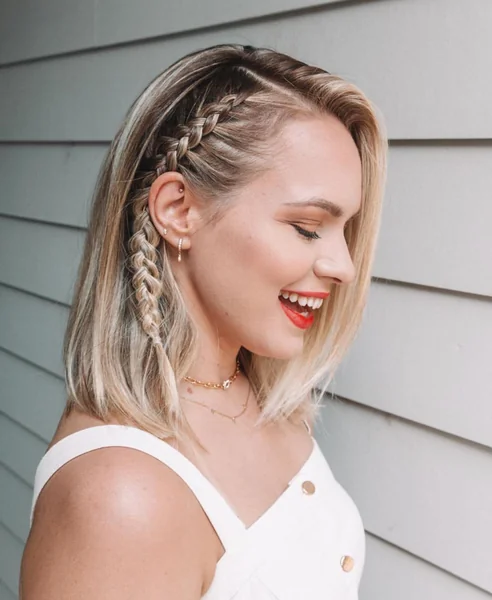 Side Dutch Braid on a Lob