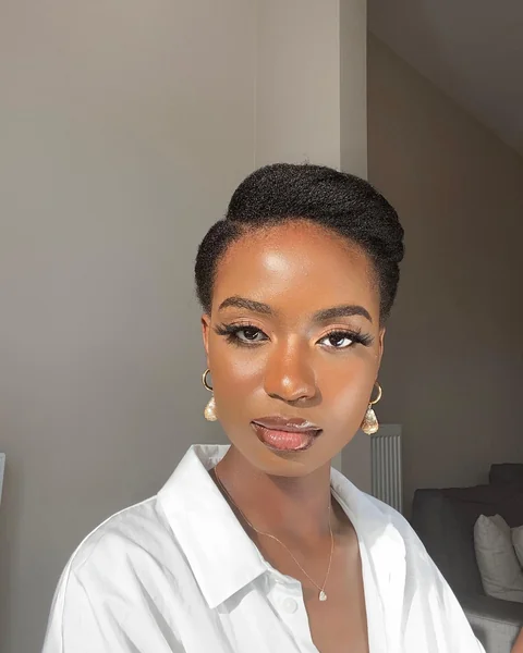 Sleek Short Hair Updo
