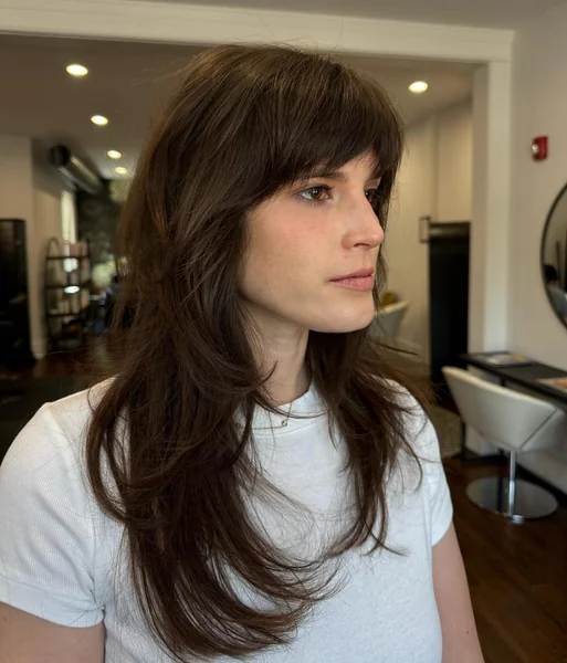 Side-Swept Shaggy Layers