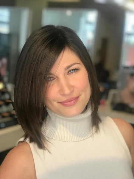 Angled Bob with Side Fringe