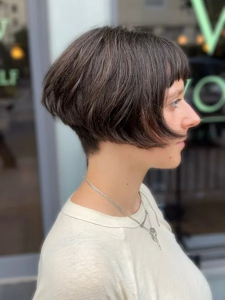 Stacked Baby Bob with Micro Bangs