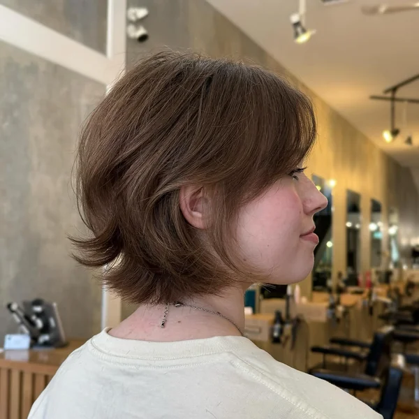 Flicked Short Shag Bob