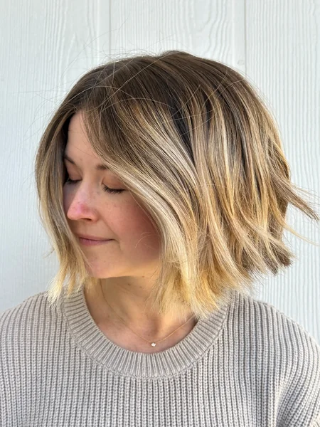 Choppy Short Bob with Flicked Ends