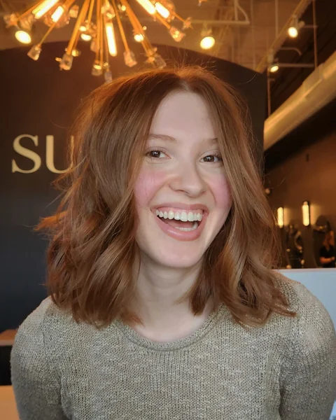 Wavy Lob in Copper Red
