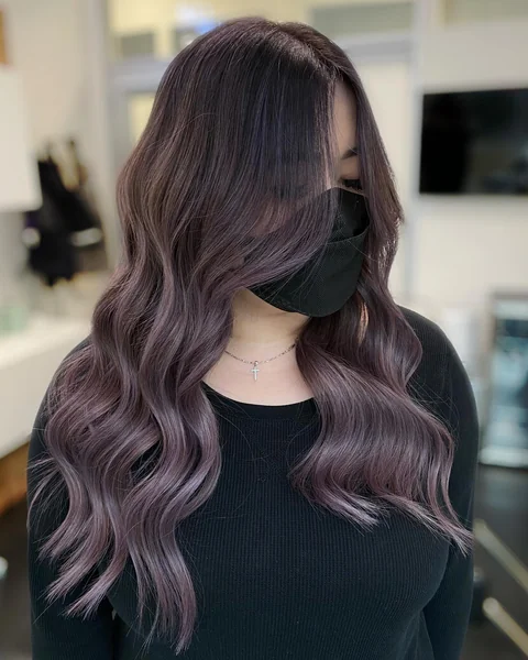 Lavender Brunette Waves