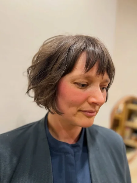 Short Choppy Bob with Bangs