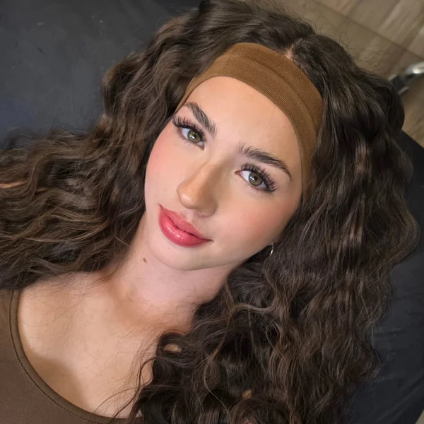 Wide Headband With Long Curls