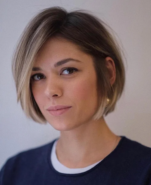 Sleek Chin-Length Bob