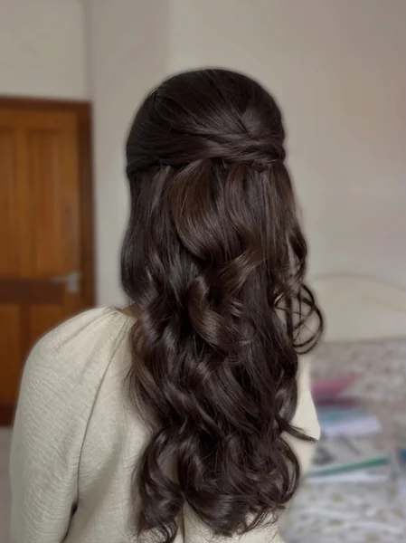 Twisted Half-Up with Long Curls