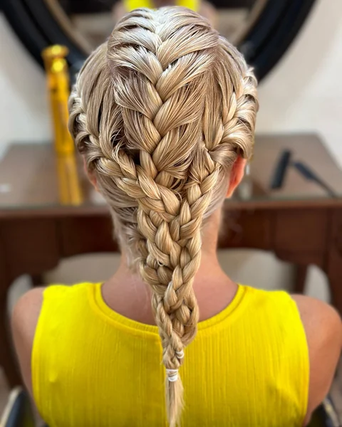 Triple French Braids Merging into One