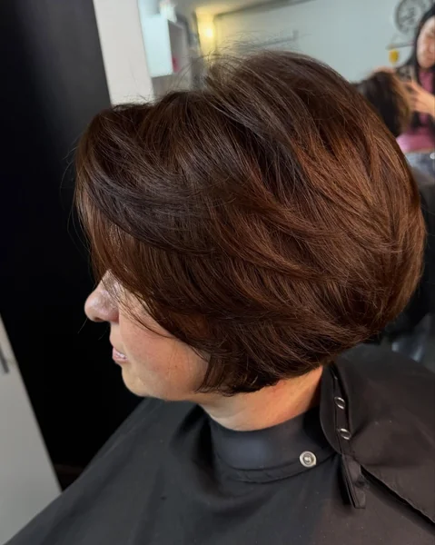 Voluminous Bixie for Thick Hair