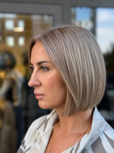 Ash Blonde Sleek Bob