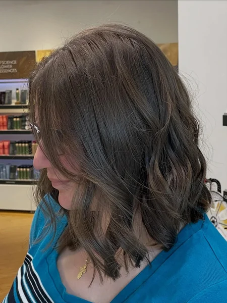 Wavy Brunette Lob