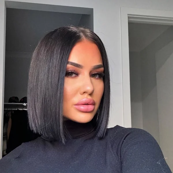 Jet-Black Blunt Bob