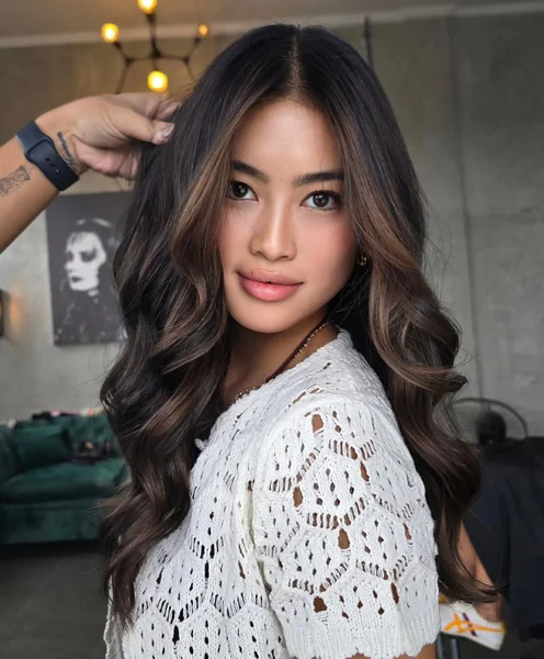Rich Brunette Waves with Deep Tones