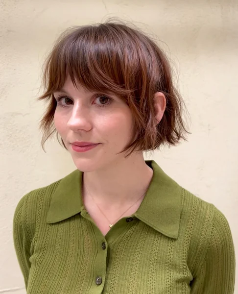 Cute Choppy Baby Bob in Auburn
