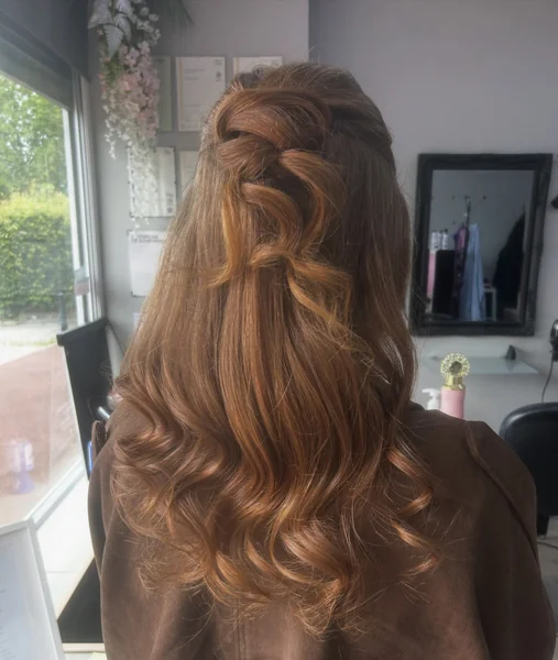 Half-Up Pull-Through Twist