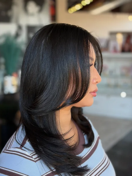 Long Layered Straight Cut