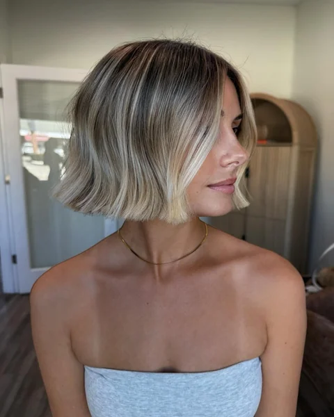 Blunt Bob with Bright Face-Frame