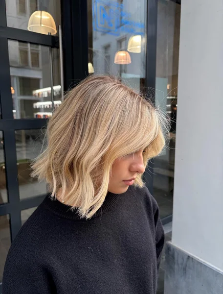 Wavy Bob with Bardot Bangs
