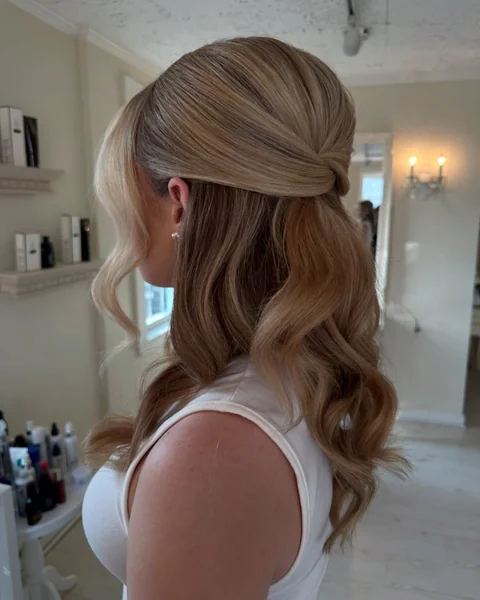 Old Money Half Up with Volume