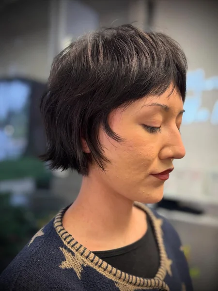 Choppy Pixie Bob With Baby Fringe