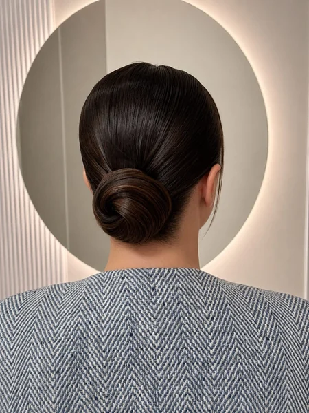 Minimal Centered Low Bun