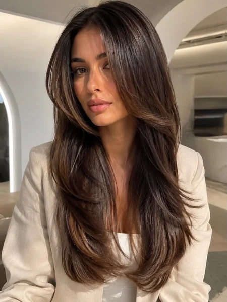 Curtain Bangs with Soft Layers