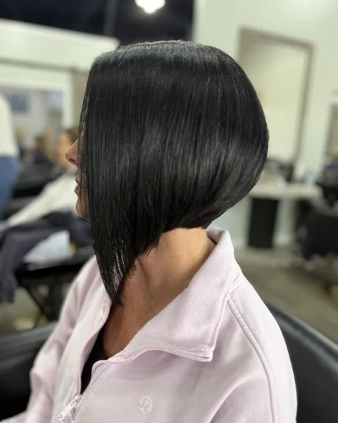 Steep Black Inverted Bob