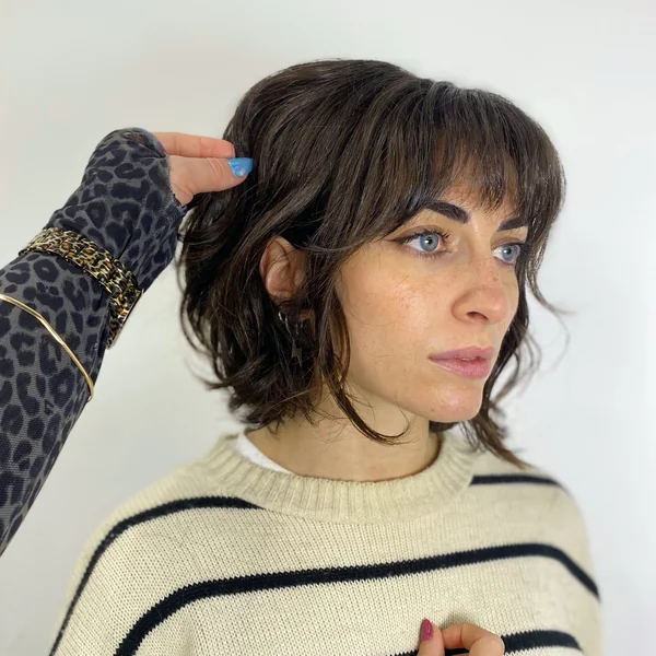 Shaggy Layered Bob with Bangs