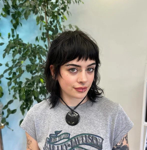 Mullet Shag With Baby Bangs