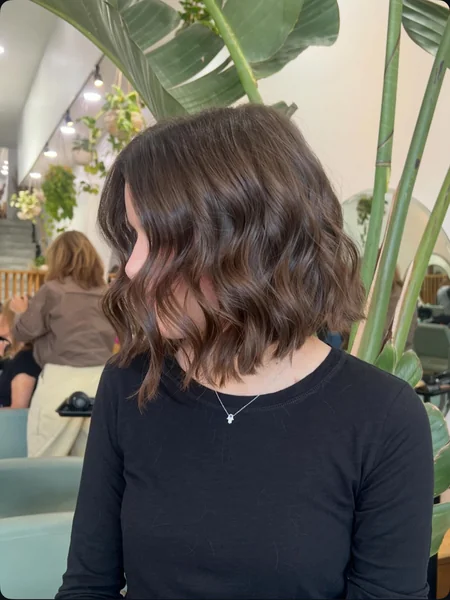 Short Chocolate Wavy Bob