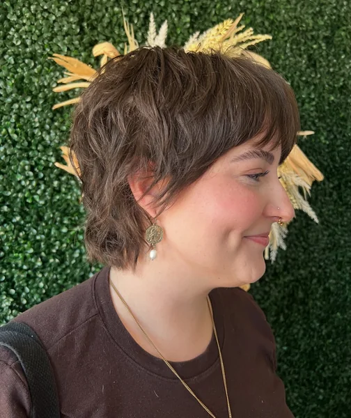 Shaggy Pixie with Short Bangs