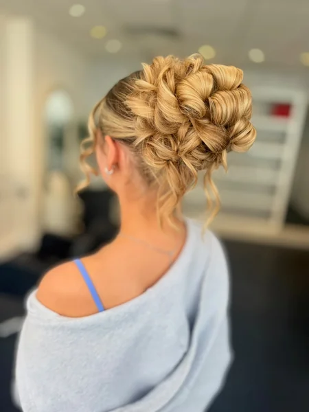 High Looped Bun Updo