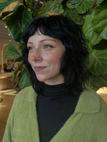 Black Shag with Short Bangs