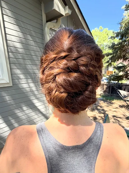 Center French Braid Chignon