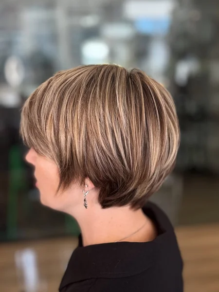 Layered Pixie Bob with Highlights