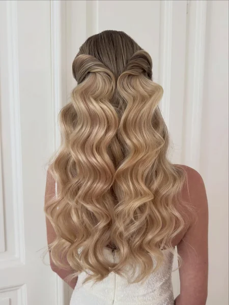 Double Twist Half Up Bridal Hair