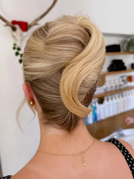 Classic Blonde French Twist Updo