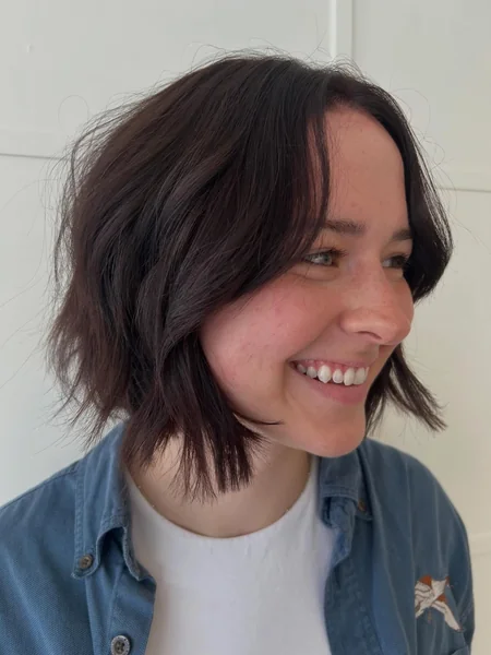 Choppy Bob for Round Faces