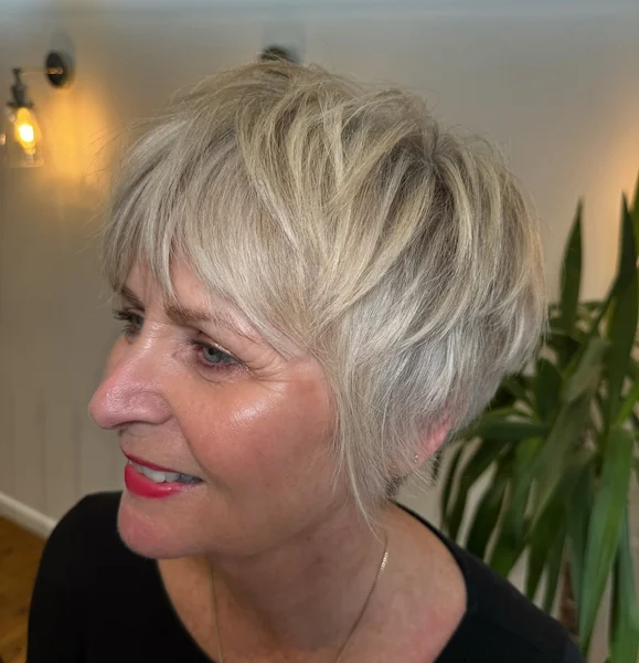 Youthful Choppy Bixie for Women Over 60