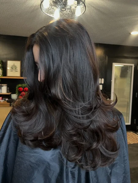 Bouncy Black Layers (Back View)