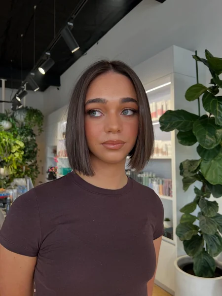 Neat Center Part Bob