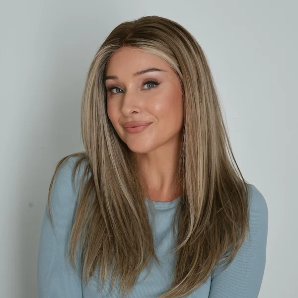 Highlighted Straight Lace Wig